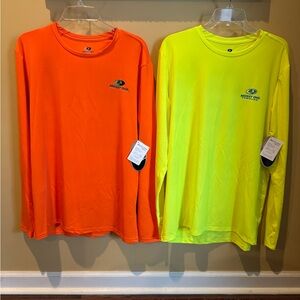 NWT- Mossy Oak Long Sleeve Tees - Neon Orange and Yellow